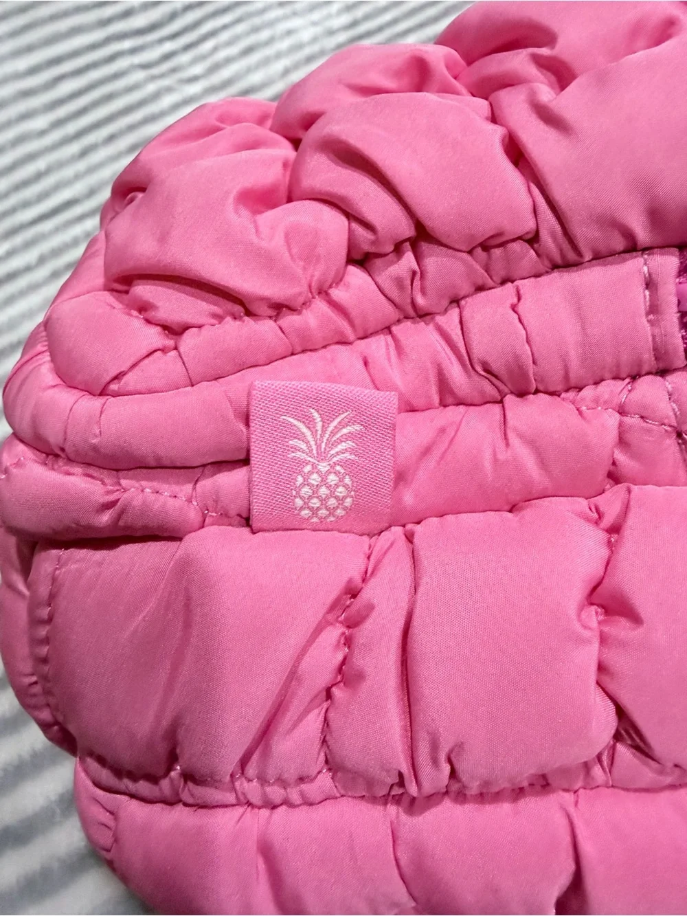 Simply Southern Pink Quilted Kids Crossbody Bag with Patterned Strap